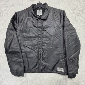 Chrome Industries Insulated Fleece Lined Black Jacket Size Large Full Zip Black